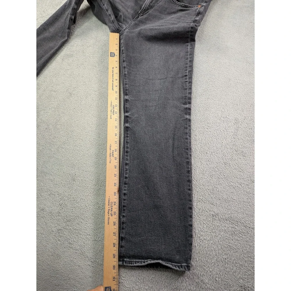 American Eagle Flex Straight Leg Jeans Mens 34x32 Washed Black Denim 5-Pocket